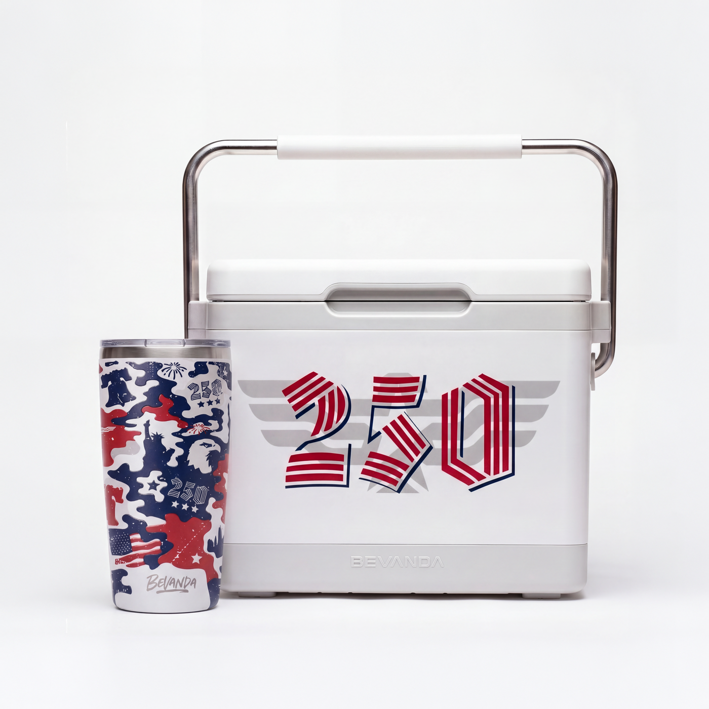 America 250 tumbler and matching lunchboxes