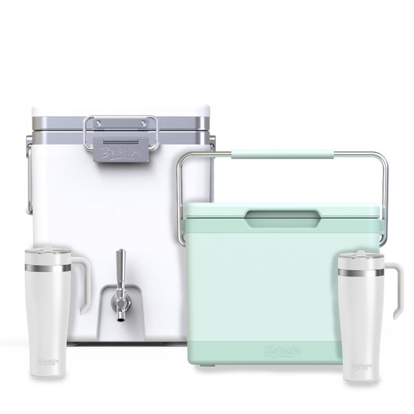 White / Mint / White